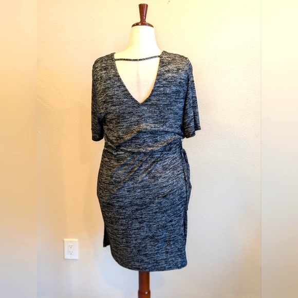 APT 9 WOMENS HEATHER GREY KNIT DRESS XL - Picture 2 of 5